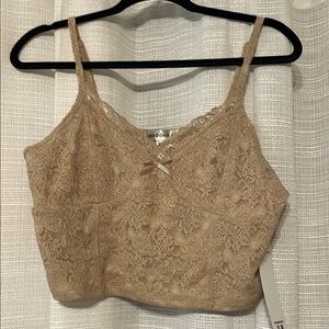 Madden Girl Tan Lace Cami
